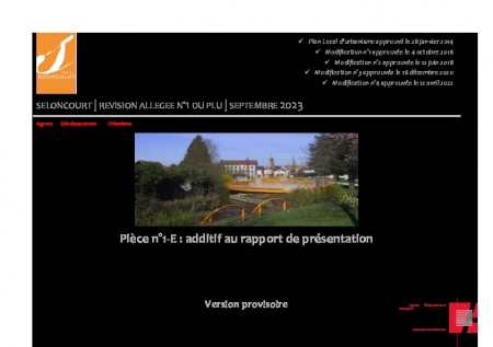 1-E_Additif rapport de présentation