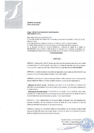 ARR2024-02-13-15 DEBIT BOISSONS TEMPORAIRE CONCERT DE LA CECILIA LES 23 ET 24 MARS 2024