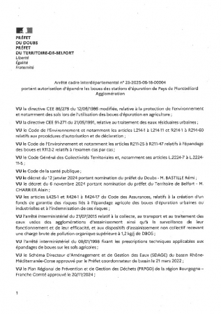 ARRETE 25-2025-06-18-00004 AUTORISATION EPANDAGE BOUES STATIONS EPURATIONS