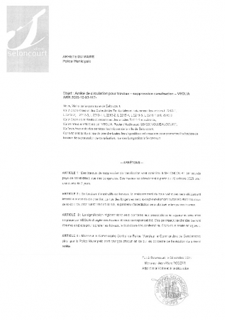 ARR20251003-117 Arrêté de circulation pour travaux EAU PMA rue des longeraies